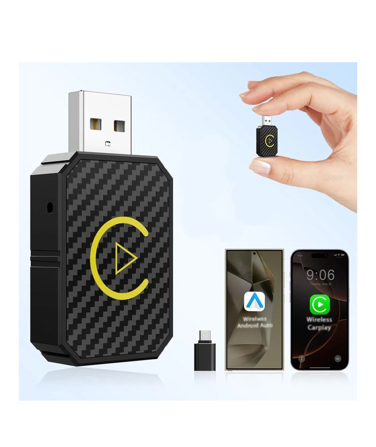 Mini Adaptador Inalámbrico Carplay Para iPhone Carro Android