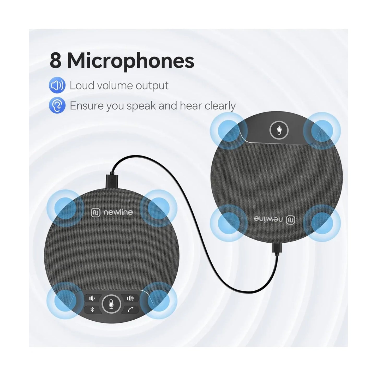 Microfono De Conferencia Doble Inalambrico | Omnidireccional