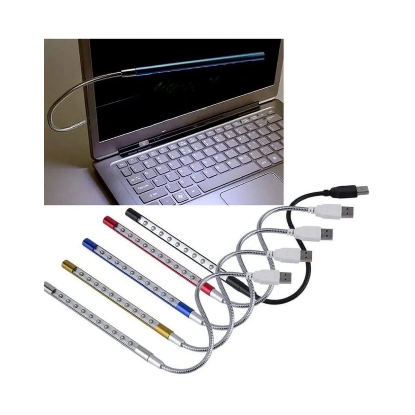 Lampara Led Tira 10 Leds Usb Para Lectura Noche Portatil Pc