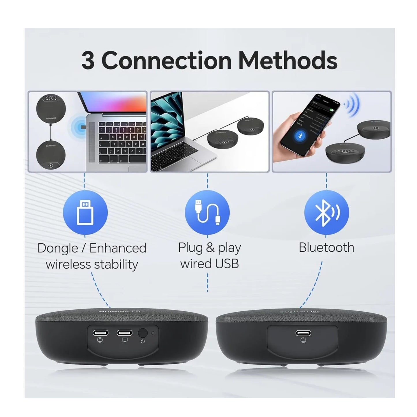 Microfono De Conferencia Doble Inalambrico | Omnidireccional