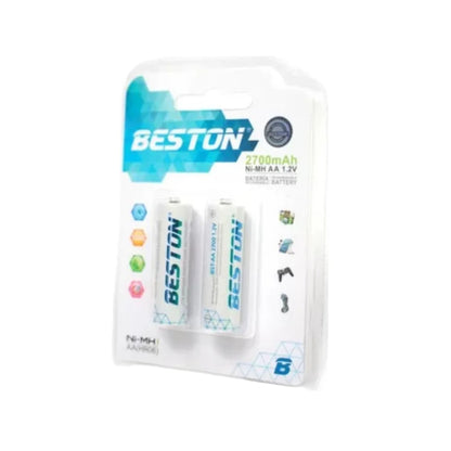 Batería Aa Blister Beston Recargable 2700 Mah 1.2 V X 2 Unid