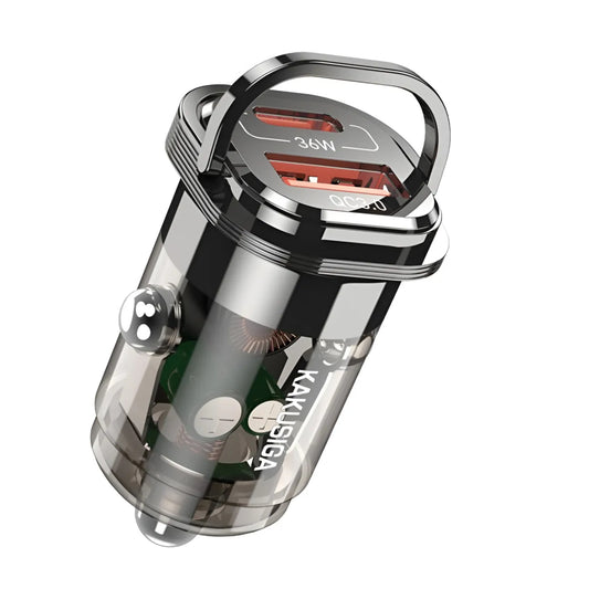 Cargador Para Carro Cenicero Rapida 12v 36w + Cable Kakusiga
