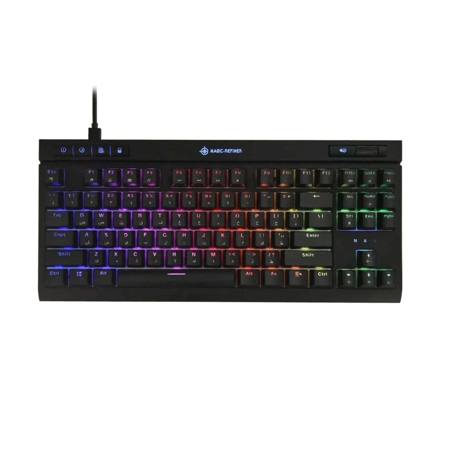 Teclado Mecanico Gamer Rgb Mk17 Switch Azul Doble Inyeccion