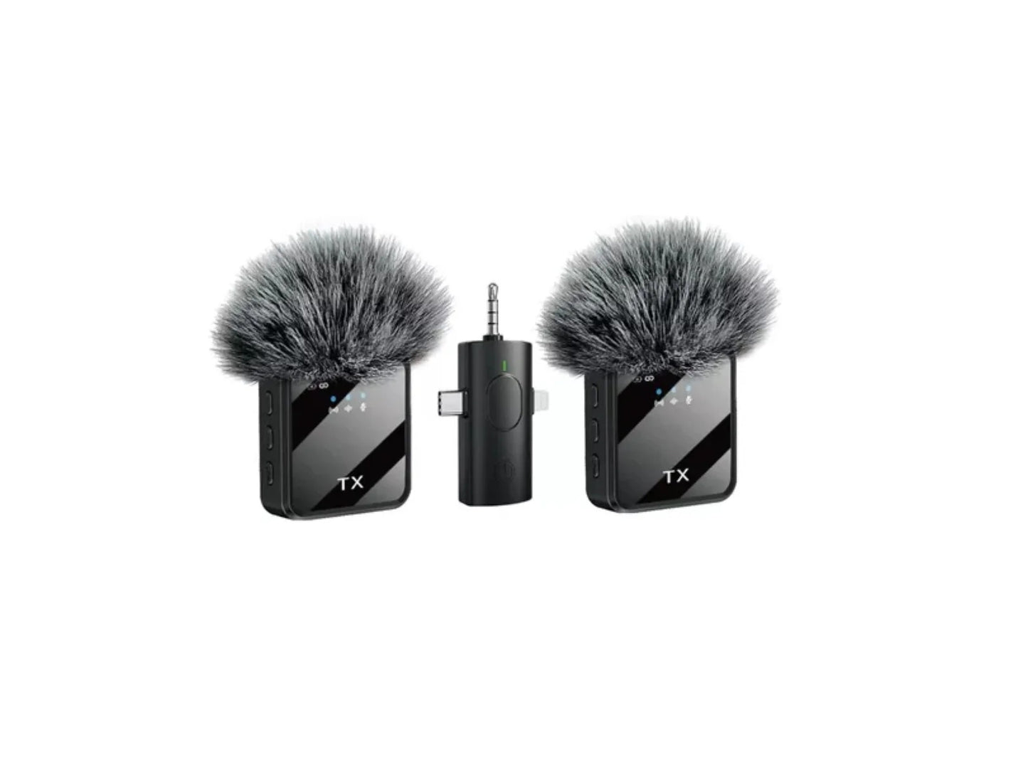 Micrófono De Solapa Doble Multireceptor 3en1 F11 Cortaviento