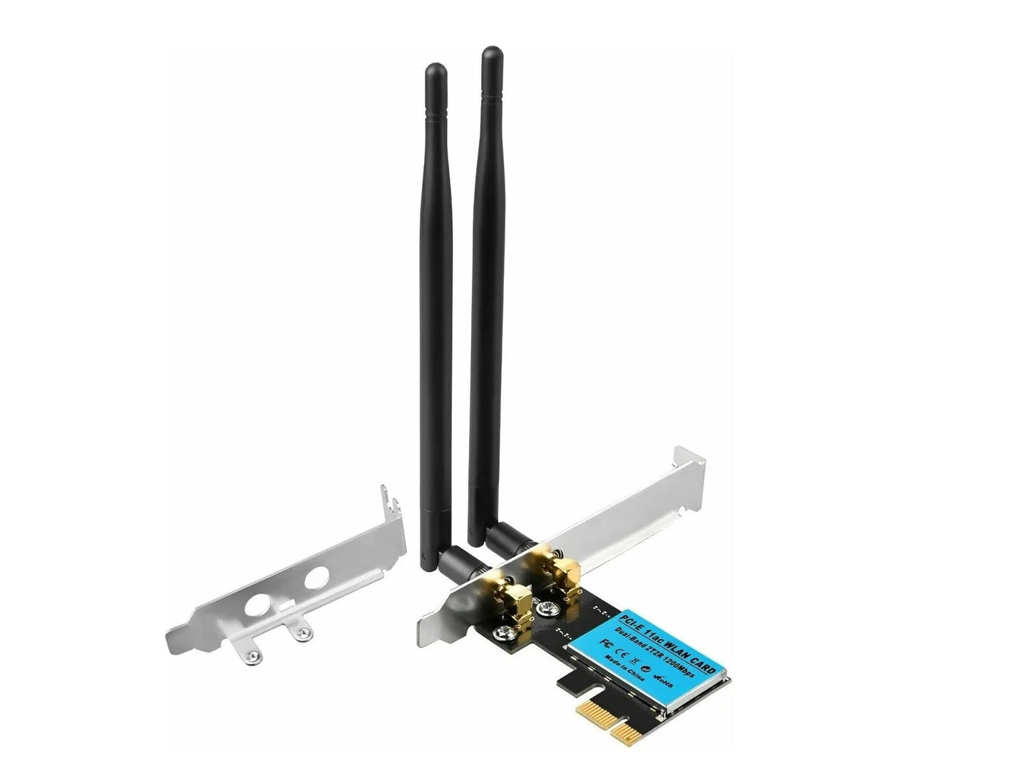 Tarjeta Wifi Doble Banda 2t2r 1200mbps Pci-e 11ac 2 Antenas