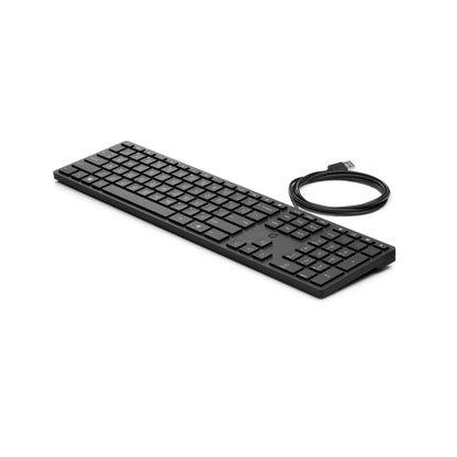 Teclado Usb Halley Alámbrico Qwerty Inglés Negro Hp 320k