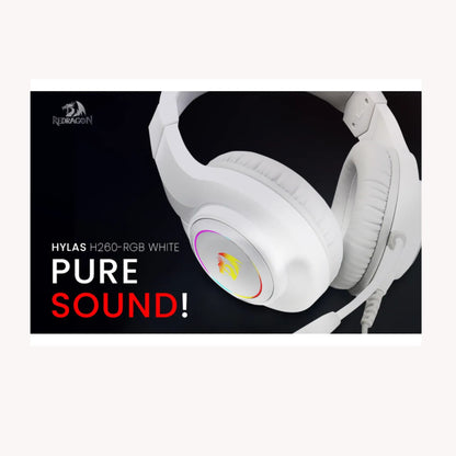Auriculares Audifonos Gamer Rgb 3.5mm Redragon Hylas H260w