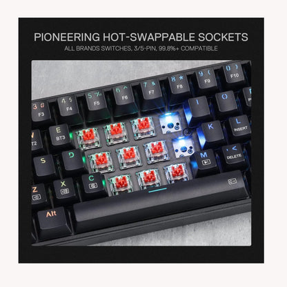 Combo Teclado Y Mouse Inalambrico Rgb Mecanico Redragon S136